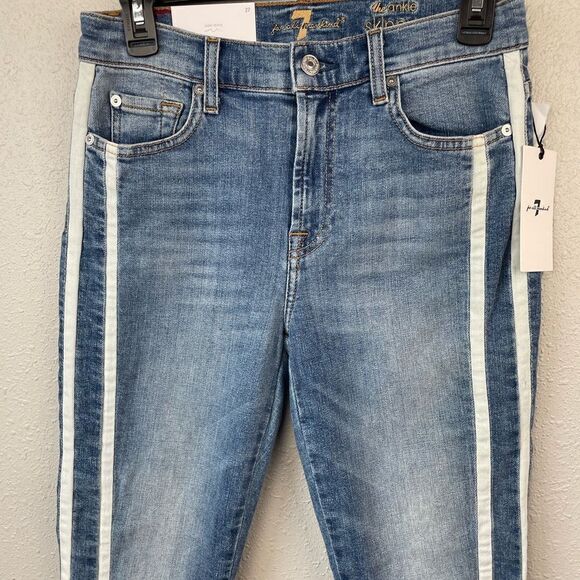 NWT 7 For All Mankind The Ankle Skinny Jeans Sizes 25, 26 and 27 - Picture 2 of 6